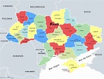 Mapa da Ucrânia para imprimir | Descargar GRATIS