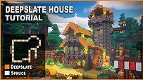 Minecraft: How to build a Deepslate Survival House | Simple Tutorial ...