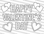 Coloriage happy valentines day free love - JeColorie.com