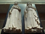 Estatuas yacentes de las "entrañas" de Carlos IV y Juana de Evreux. Juan de Lieja | Estatuas ...