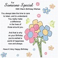 Birthday Wishes For Someone Special - Happy Birthday Wishes