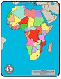 Mapa África con división política con y sin nombres - Celebérrima.com