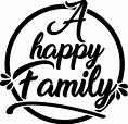 Happy Family home text wall decor - TenStickers