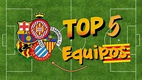 Top 5 mejores equipos de Cataluña - YouTube