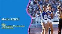 Marita Koch wins 1982 European Championships, Athens 400m Women in ...