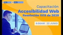 💡#Capacitación: Accesibilidad Web – Resolución 1519 del 2020 - YouTube