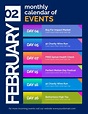 Monthly Calendar of Events Flyer Poster Template | PosterMyWall