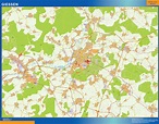 Stadtplan Giessen wandkarte bei Netmaps Karten Deutschland