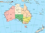 Mapa da Austrália / Austrália mapa online