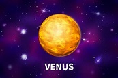 Planeta venus brillante y realista | Vector Premium