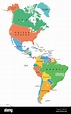 North South And Central America Map - Australia Map