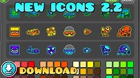 DESCARGA iconos Geometry Dash 2.2 | Texture Pack New Icons V9 - YouTube