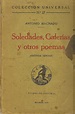 •POESÍAS DE SOLEDADES. | Antonio Machado, su vida y sus obras.