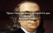 56 Frases de Benjamin Franklin sobre el éxito y la vida