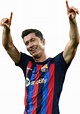 Robert Lewandowski Barcelona football render - FootyRenders