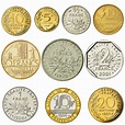 French Coins Old Collectible Money French Republic Vintage Set of 10 5 ...