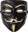 Ultra Black Adults Guy Fawkes Mask Hacker Anonymous V: Amazon.co.uk ...