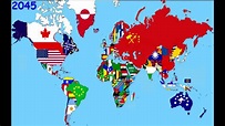 2018年至2050年世界國家地圖的板圖[中華民國回來了!] - YouTube