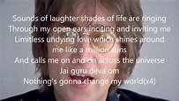 Beatles Across the Universe with lyrics(Outtake) - YouTube