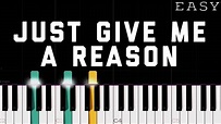 P!nk - Just Give Me A Reason (ft. Nate Ruess) | EASY Piano Tutorial ...