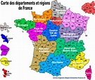 Carte de France avec régions et départements