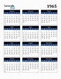 1965 Calendar (PDF, Word, Excel)