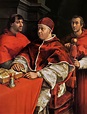 Portrait of Pope Leo X with Two Cardinals Painting by Raphael - Pixels