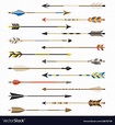 Set of arrow types for archer Royalty Free Vector Image
