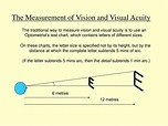 PPT - The Measurement of Vision and Visual Acuity PowerPoint ...