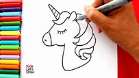 Unicornio Para Dibujar Facil Kawaii - desenhos para colorir ariel