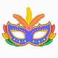 Máscara De Carnaval De Penas Coloridas PNG , Pena Laranja, Carnaval ...