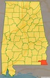 Map of Houston County, Alabama