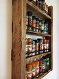 Rustic wood spice rack | Storage for spice jars | Perfect for gifts and ...