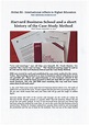 (PDF) Harvard Business School and a short history of the Case Study Method