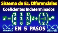 Sistema de Ecuaciones Diferenciales 3x3 Coeficientes Indeterminados, en ...