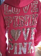VICTORIA SECRET LOVE LOVE PINK BLING SIGNATURE ZIP UP HOODIE | Love ...