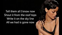 Impossible - Rihanna (lyrics) - YouTube