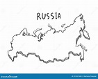 Dibujo a Mano De Rusia Mapa 3d Sobre Fondo Blanco Ilustración del ...