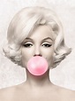 Marilyn Monroe Pink Bubble Gum Print Bubblegum Poster | Etsy in 2020 ...