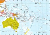 MAPA politico de Oceania Grande Breve Descripción Geografica