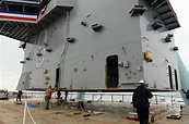 USS Gerald R Ford - Island is in place | Military Machine
