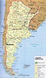 Detallado mapa político de Argentina con parques nacionales | Argentina ...