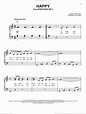 Williams - Happy, (beginner) sheet music for piano solo [PDF]