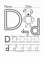 Letter d worksheet, Preschool worksheets, Printable alphabet worksheets