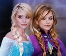 Mary-Kate and Ashley Olsen as Elsa and Anna from Frozen... kinda too ...