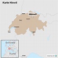 StepMap - Karte Hinwil - Landkarte für Schweiz