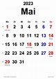 Kalender Mai 2023 Als Word Vorlagen - vrogue.co