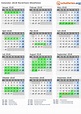 Kalender 2018 + Ferien Nordrhein-Westfalen, Feiertage