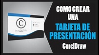 Como hacer una tarjeta de presentación FÁCIL en CorelDraw - YouTube