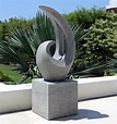 Large Garden Sculptures - Curvation Modern Art Stone Statue: Amazon.co ...